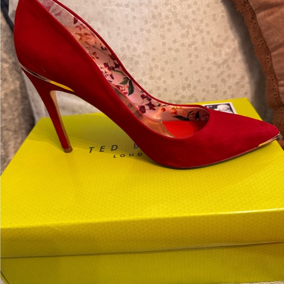 Ted Baker Shoes - Ted Baker Red Stiletto Heels with Stud Details